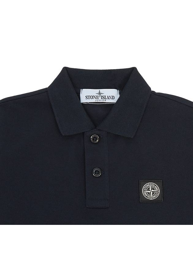 Kids Stretch Cotton Polo Polo Shirt Navy - STONE ISLAND - BALAAN 4