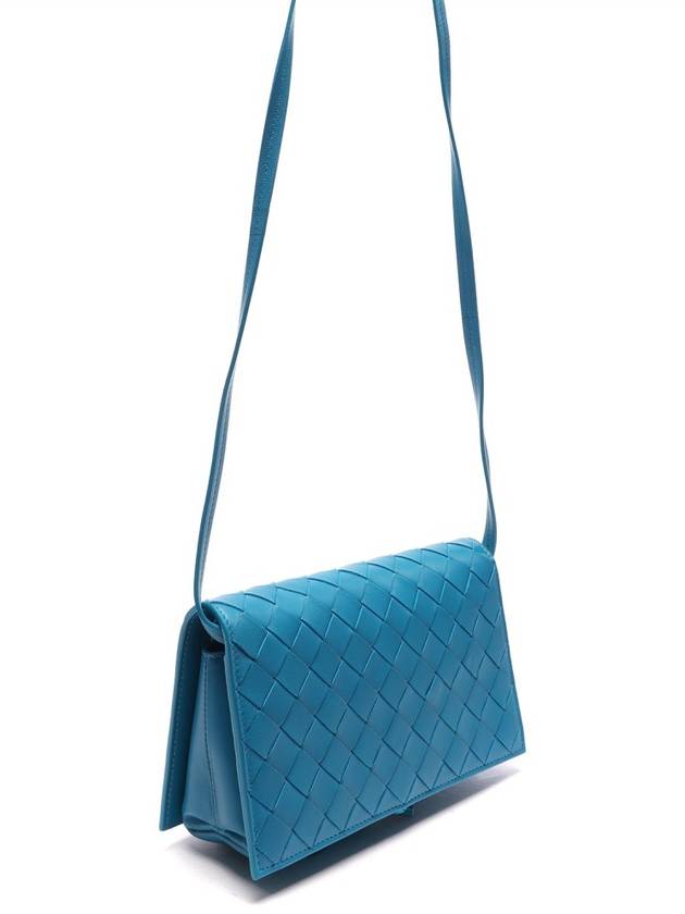 Intrecciato Mini Cross Bag Blue - BOTTEGA VENETA - BALAAN 4