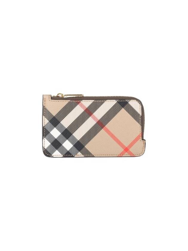 Check Corner Zipper Card Wallet Sand - BURBERRY - BALAAN 2