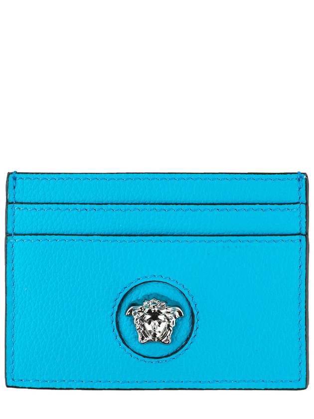 Medusa Leather Card Wallet Turquoise - VERSACE - BALAAN 2