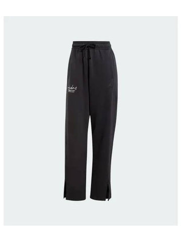 adidas signature graphic embroidery fleece straight leg pants IY1470 - ADIDAS - BALAAN 1