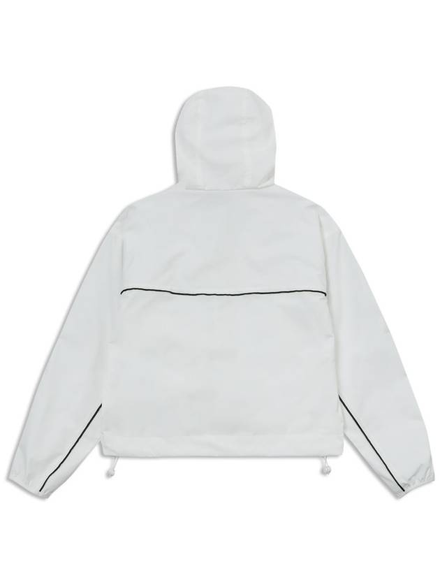 Color Matching Line Hooded Windbreaker Hood Windbreaker Jacket Jumper White MCSS24OT3WH - MACKY - BALAAN 3