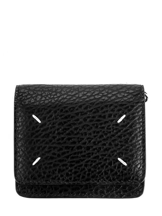 Embroidery Logo Chain Cald Wallet Black - MAISON MARGIELA - BALAAN 2