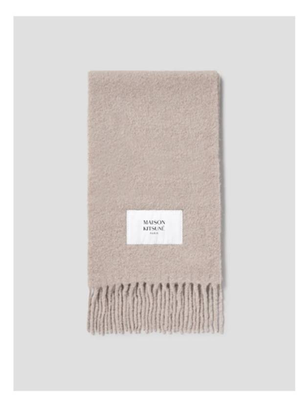 Baby Alpaca Plain ScarfQK3X84CW1ADark Beige - MAISON KITSUNE - BALAAN 3