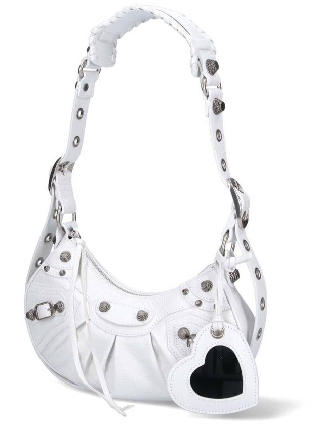 Le Cagole XS Lambskin Shoulder Bag White - BALENCIAGA - BALAAN 3