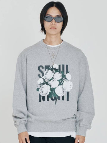 Tee Colorful Flower Seoul Night Sweatshirt Gray - GRAN TURISMO - BALAAN 1