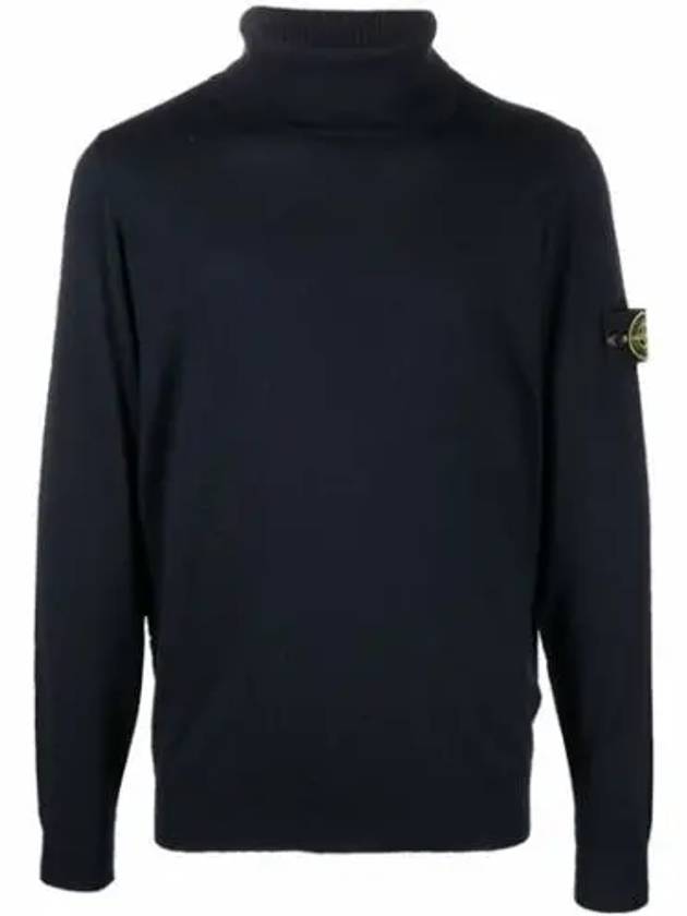 Men's Knit Turtleneck Navy - STONE ISLAND - BALAAN 2