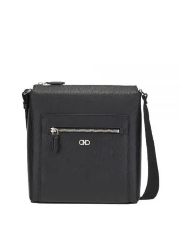 Men's Gancini Cross Bag Black - SALVATORE FERRAGAMO - BALAAN 2