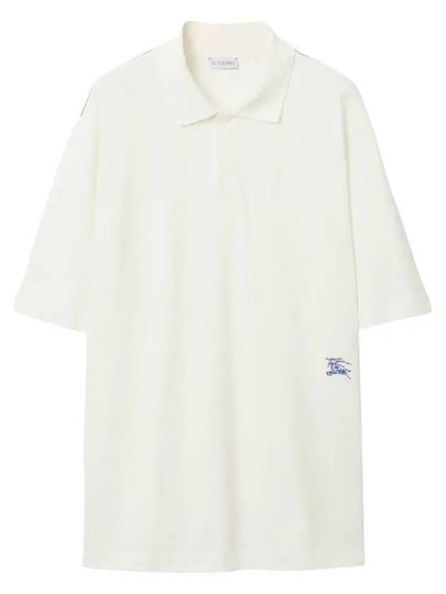 EKD Embroidery Regular Fit Polo Shirt White - BURBERRY - BALAAN 2