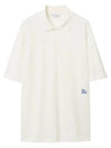 EKD Embroidery Regular Fit Polo Shirt White - BURBERRY - BALAAN 2