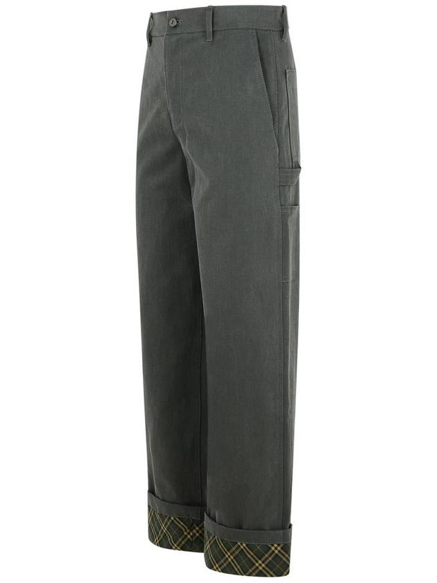 Cotton Carpenter Straight Pants Black - BURBERRY - BALAAN 3