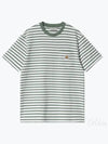 Seidler Striped Pocket Short Sleeve T-Shirt White Green - CARHARTT WIP - BALAAN 2