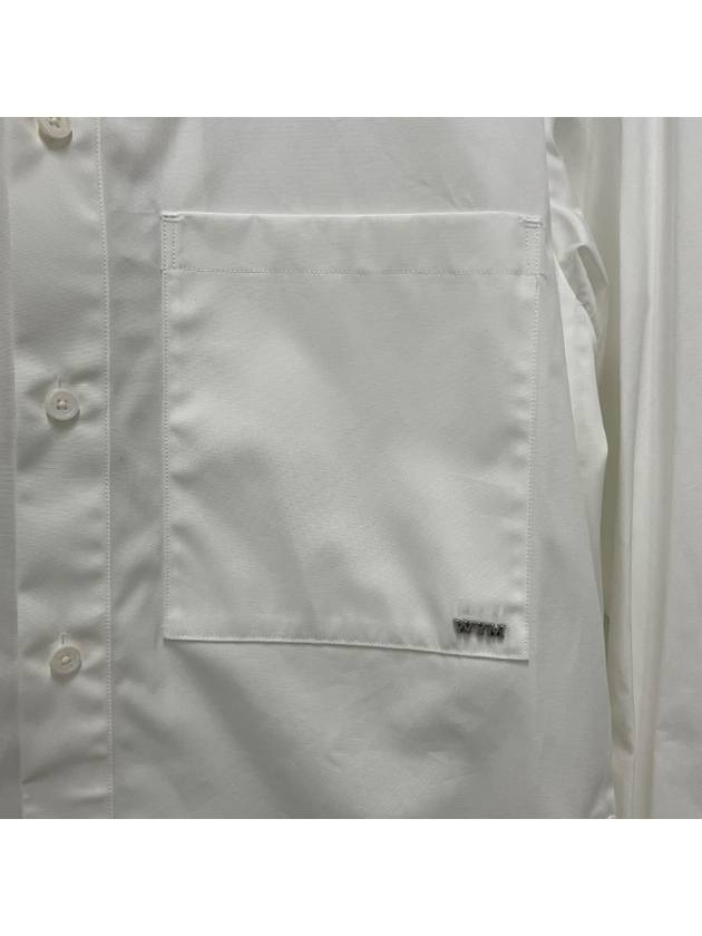 Cotton Back Logo Long Sleeve Shirt White - WOOYOUNGMI - BALAAN 6