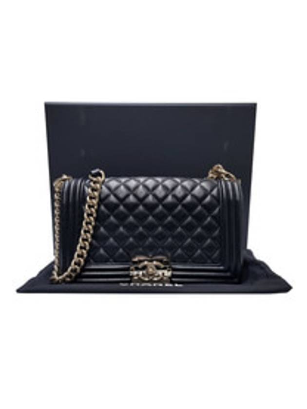 Women s A67086 Black Lambskin Boy Medium Gold Chain Shoulder Bag - CHANEL - BALAAN 11