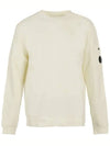 Brushed Emerized Diagonal Fleece Sweatshirt White - CP COMPANY - BALAAN 2