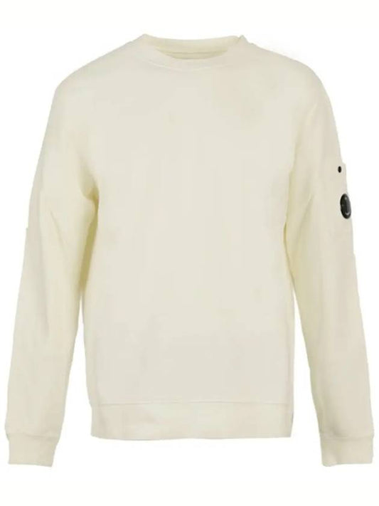 Brushed Emerized Diagonal Fleece Sweatshirt White - CP COMPANY - BALAAN 2