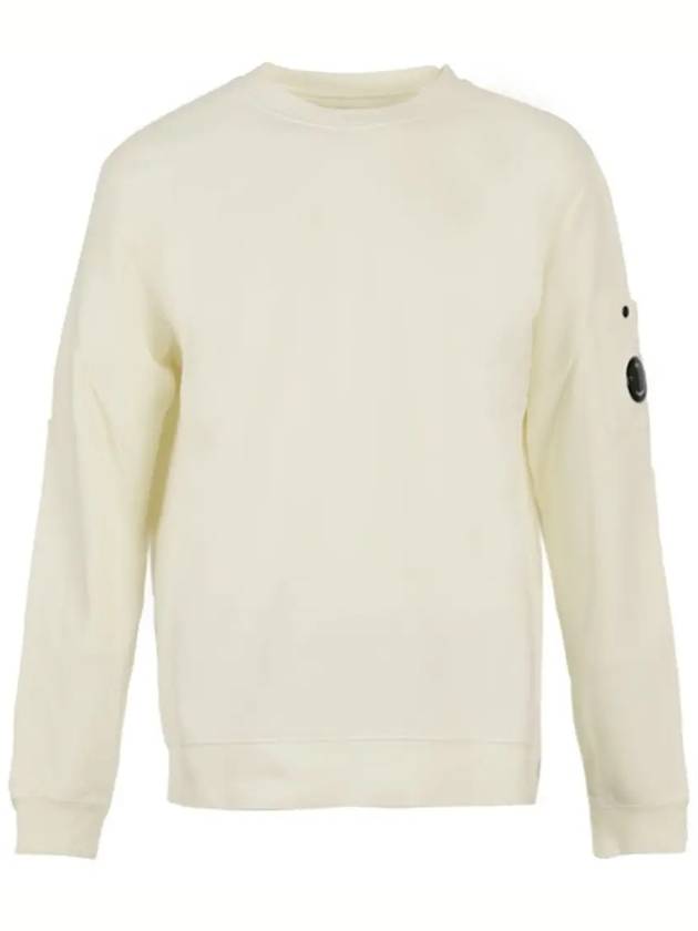 Brushed Emerized Diagonal Fleece Sweatshirt White - CP COMPANY - BALAAN 3