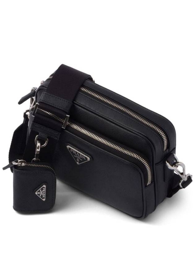 Saffiano Leather Shoulder Bag Black - PRADA - BALAAN 2