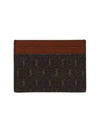 Monogram Canvas Card Wallet Brown - SAINT LAURENT - BALAAN 3