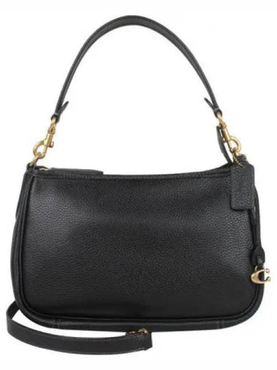 Carrie Soft Pebble Leather Shoulder Bag Black - COACH - BALAAN 2