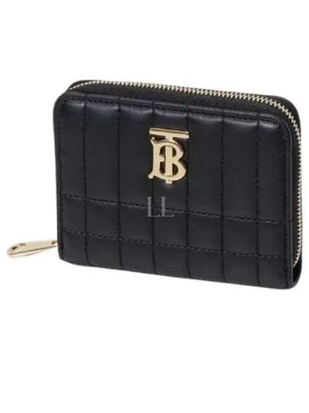 Lola Zipper Quilted Leather Half Wallet Black - BURBERRY - BALAAN 2