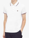 Logo Patch Short Sleeve Polo Optical White - MONCLER - BALAAN 4