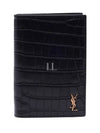 Monogram Crocodile Card Passport Wallet Black - SAINT LAURENT - BALAAN 2