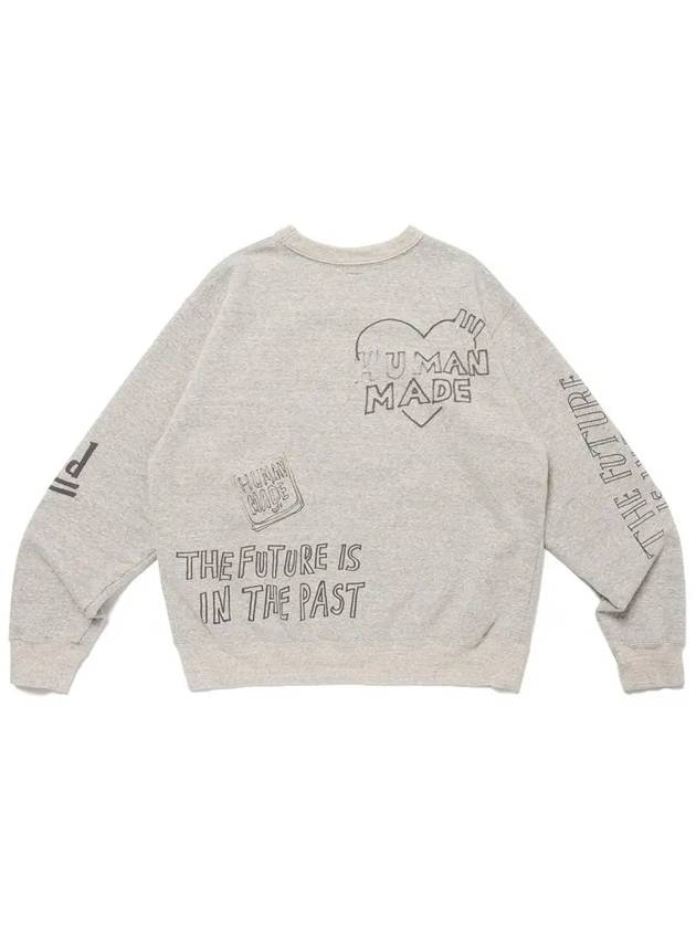 Graffiti Sweatshirt Gray HM28CS022 - HUMAN MADE - BALAAN 3