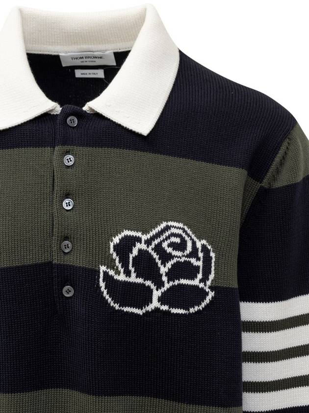 Thom Browne Polo 4-Bar Rose - THOM BROWNE - BALAAN 4