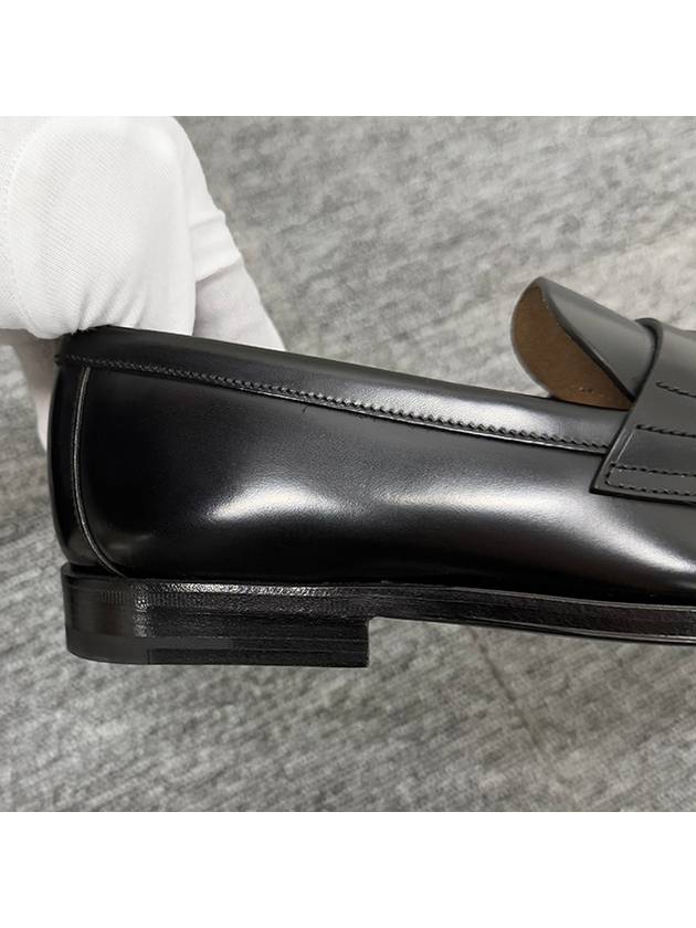 Brushed Leather Loafers Black - PRADA - BALAAN 11