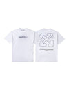 Sketch Logo Cotton T-Shirt OWAA089S23JER0070137 - OFF WHITE - BALAAN 2