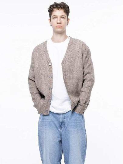 Men s M243OT01BE Dense Hachi Wool Blended Y neck Knit Cardigan Beige - CHANCE'S NOI - BALAAN 2