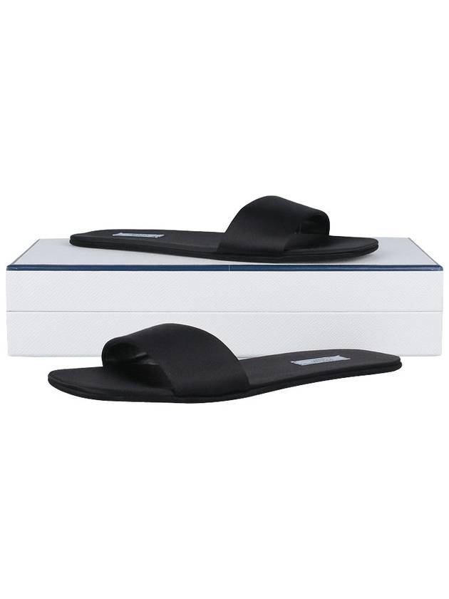 Silk Stain Travel Slippers Black - PRADA - BALAAN 11