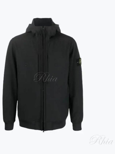 Soft Shell RE Dye Technology Hooded Jacket Black - STONE ISLAND - BALAAN 2