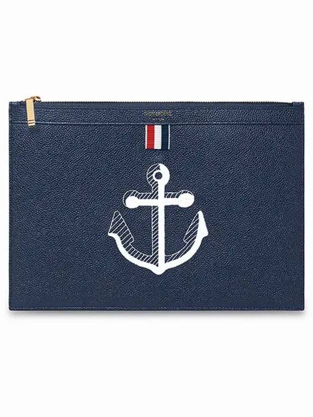 Anchor Document Clutch Bag Navy - THOM BROWNE - BALAAN 3