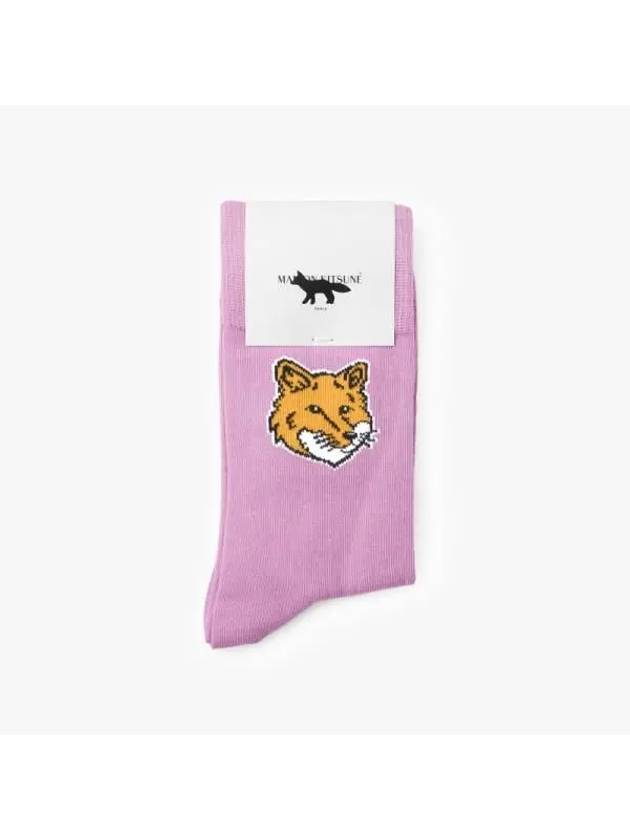 Fox Head Socks Lilac - MAISON KITSUNE - BALAAN 3