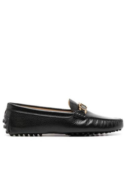 Women's Gommino Leather Driving Shoes Black - TOD'S - BALAAN 2