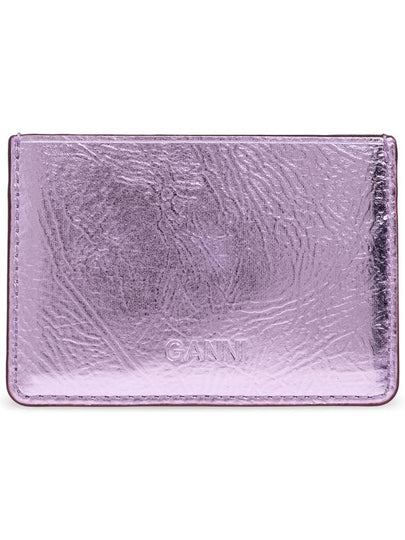 Ganni Card Holder With Logo, Women's, Purple - GANNI - BALAAN 2