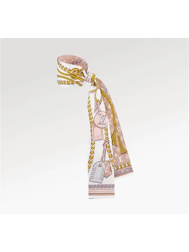 Mix And Straps Silk Scarf Light Pink - LOUIS VUITTON - BALAAN 4