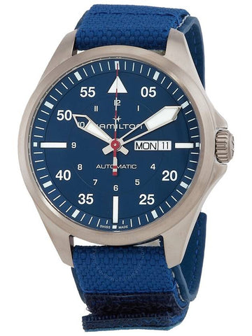 Hamilton Khaki Aviation Automatic Blue Dial Men's Watch H64655941 - HAMILTON - BALAAN 1