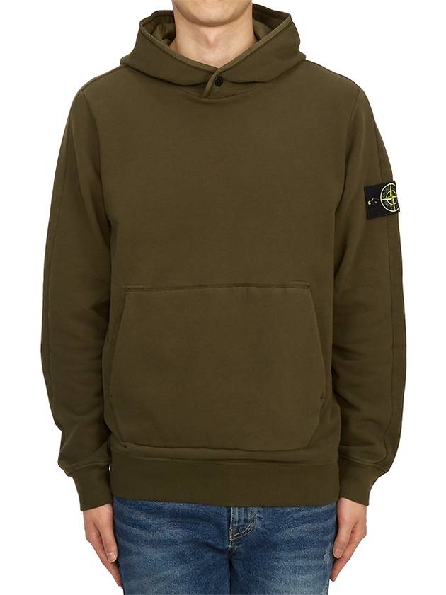 Compass Logo Patch Hoodie Olive - STONE ISLAND - BALAAN 2