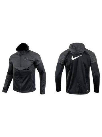 Logo Hooded Jacket Black - NIKE - BALAAN 1