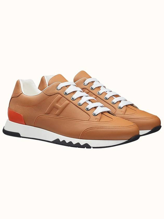 Trail Calfskin Low Top Sneakers Brown - HERMES - BALAAN 2