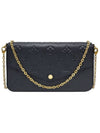 Women s M64064 Black Monogram Empreinte Pochette Felicity Chain Cross Bag Card Wallet - LOUIS VUITTON - BALAAN 1