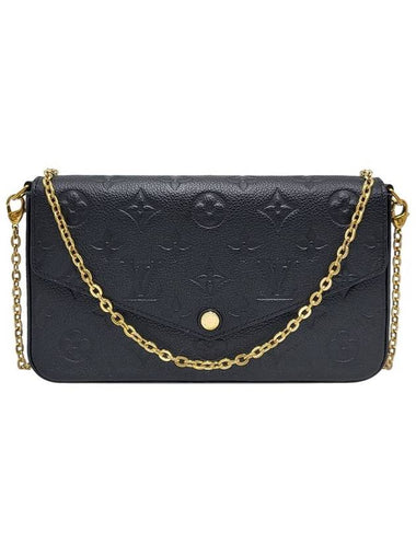 Women s M64064 Black Monogram Empreinte Pochette Felicity Chain Cross Bag Card Wallet - LOUIS VUITTON - BALAAN 1