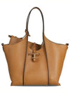 Logo T Timeless Leather Tote Bag Brown - TOD'S - BALAAN 2