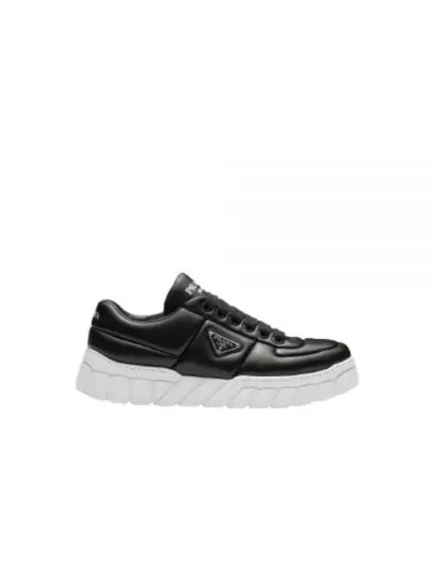 Padded Nappa Leather Low Top Sneakers Black - PRADA - BALAAN 2