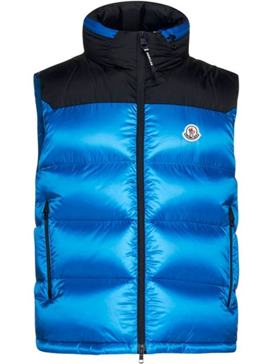 Ophrys Logo Patch Nylon Padding Vest Blue - MONCLER - BALAAN 2