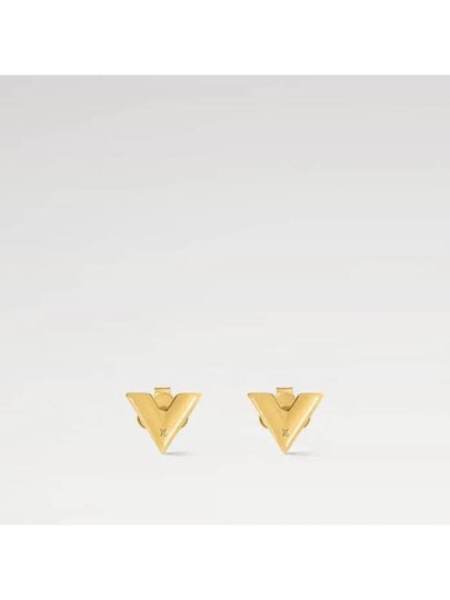 Essential V Stud Earrings Gold - LOUIS VUITTON - BALAAN 2