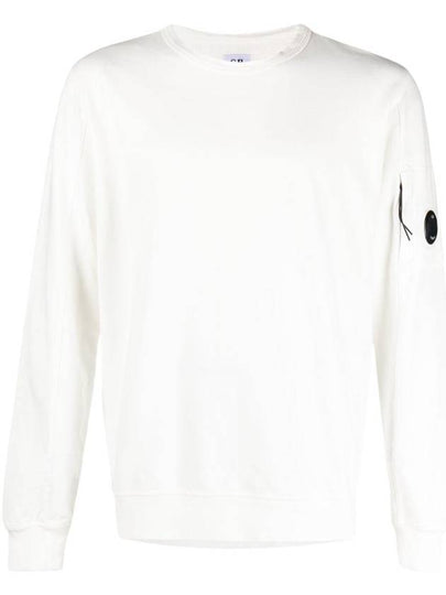 Light Fleece Sweatshirt White - CP COMPANY - BALAAN 2